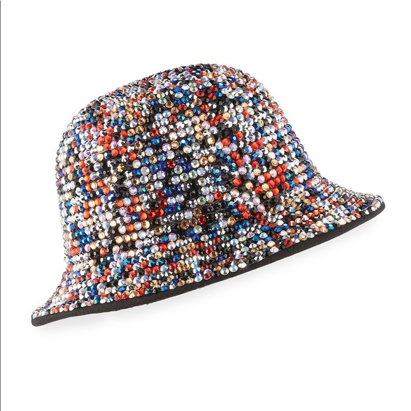 Natasha Couture Accessories - Rare Multi-color Jeweled Bucket Hat